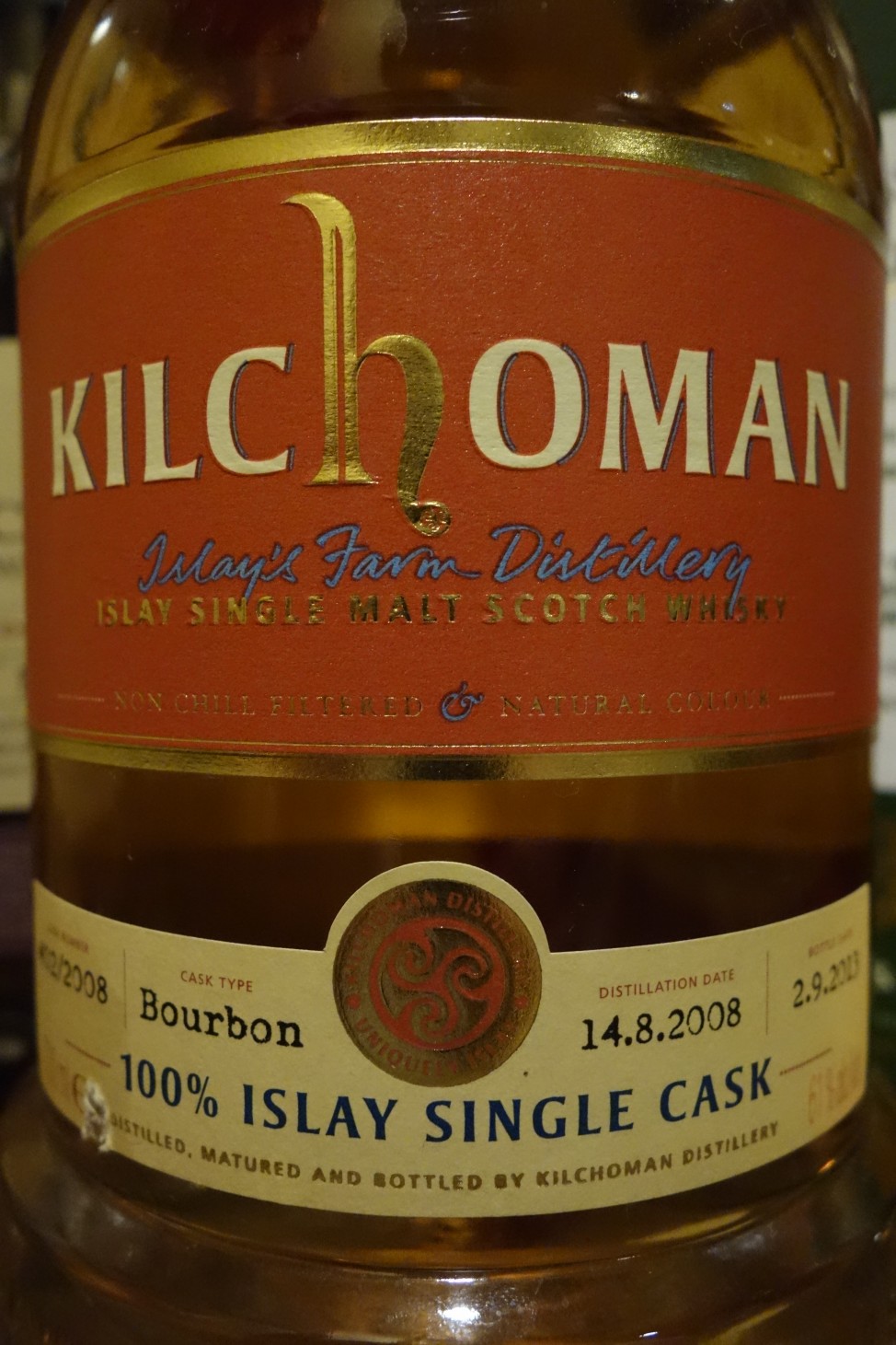 キルホーマン KILCHOMAN 2008-2013 5yo OB "100% ISLAY SINGLE CASK" #402/2008