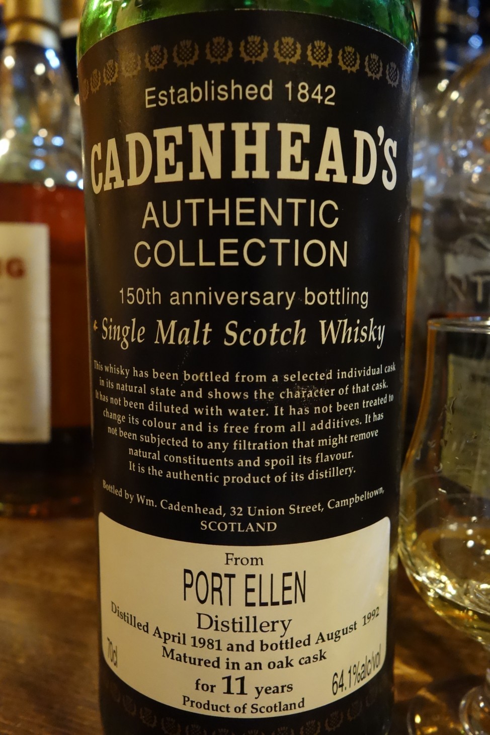 ポートエレン PORT ELLEN 1981-1992 11yo CADENHEAD 150th anniversary bottling (1)